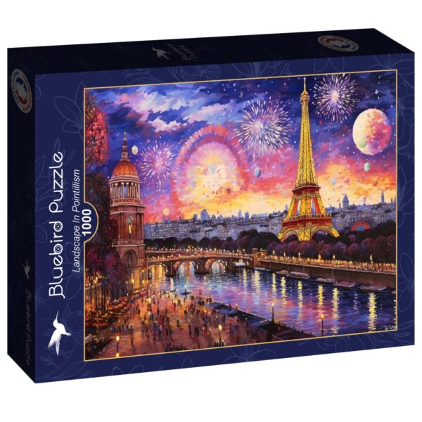 Landscape in Pointillism - 1000 Teile Puzzle – Bild 2