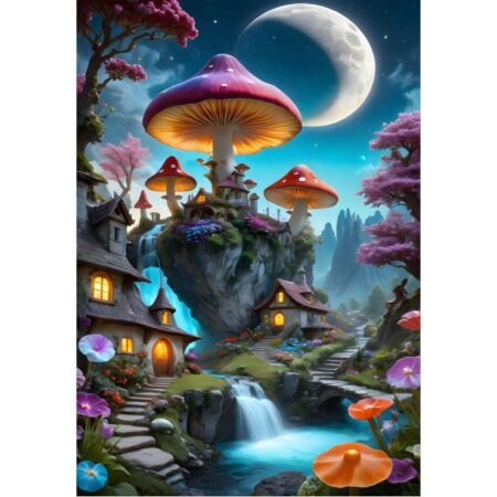 Mushroom Town - 1000 Teile Puzzle