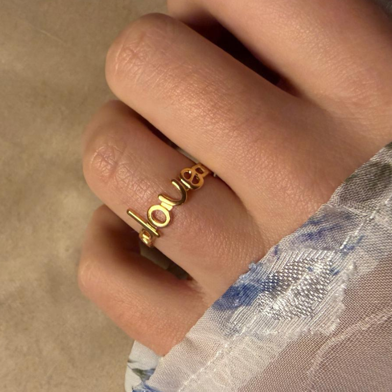 love gold – Edelstahl-Ring