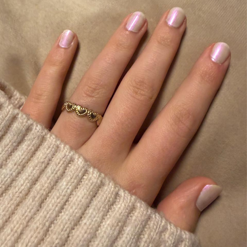 Herzen gold - Edelstahl-Ring – Bild 5