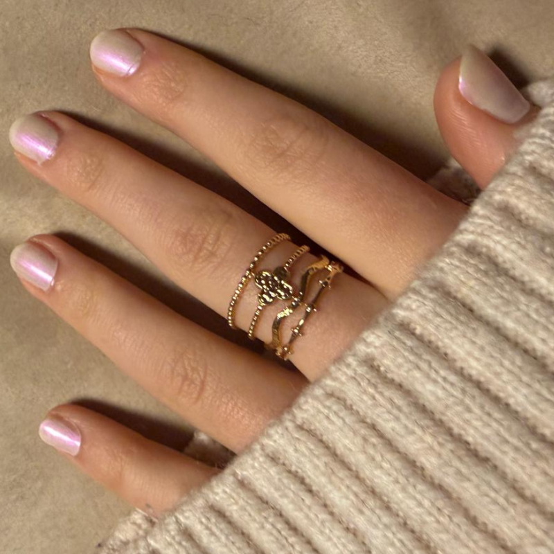 Quattro Blume gold - Edelstahl-Ring – Bild 3