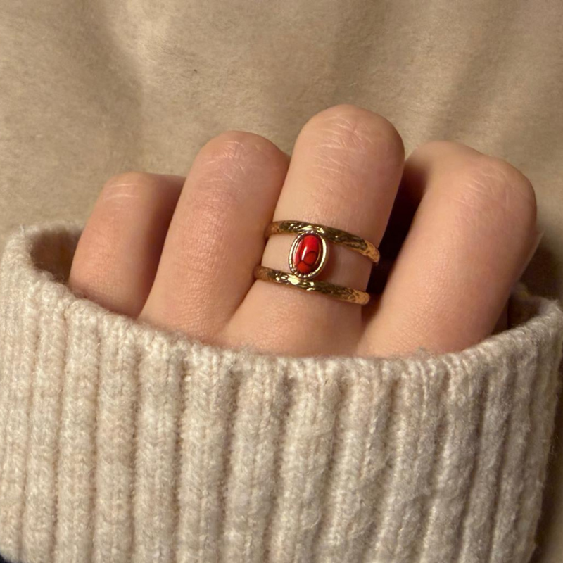 Duo red gold - Edelstahl-Ring – Bild 4