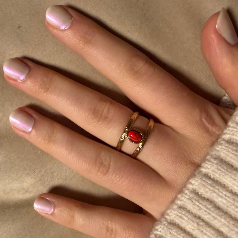 Duo red gold - Edelstahl-Ring – Bild 3