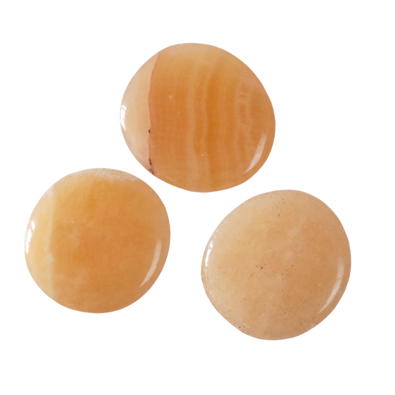 Orangencalcit Chakrastein