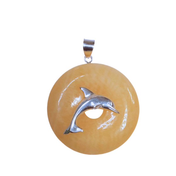 Donuthalter Delfin silber – Bild 2