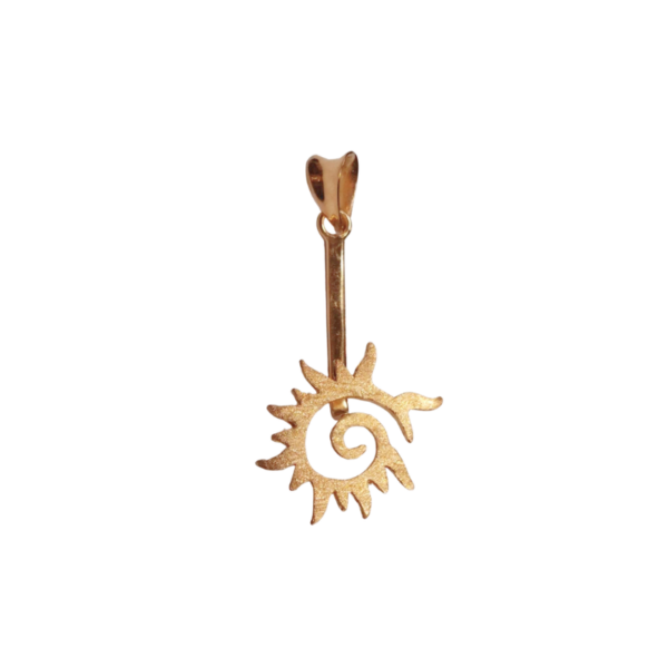 Donuthalter Sonnenspirale gold mattiert