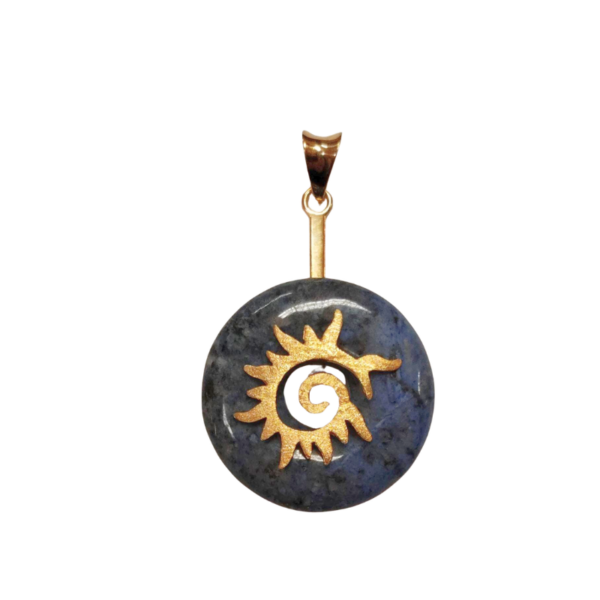 Donuthalter Sonnenspirale gold mattiert – Bild 4