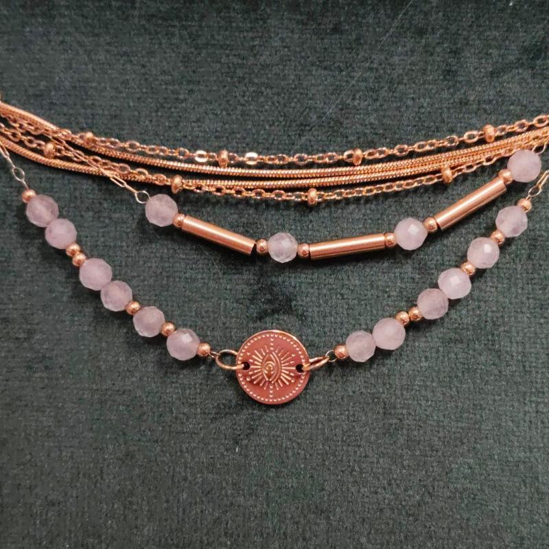 Goldenes Edelstahl-Fußkettchen mit weißen Steinen