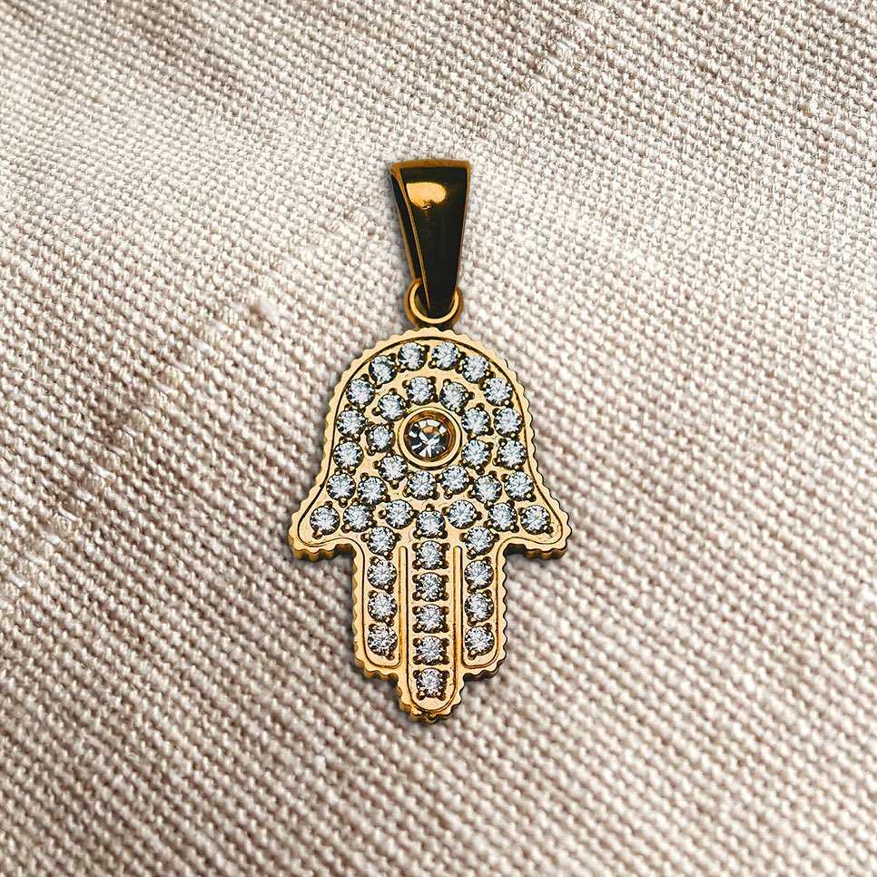 Hamsa Anhänger – vergoldet