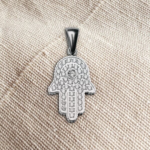 Hamsa Anhänger - stahl – Bild 2