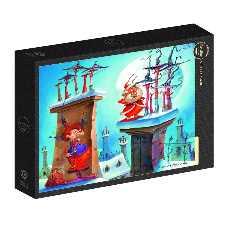 Die Hexe und der Weihnachtsmann – 1500 Teile Puzzle