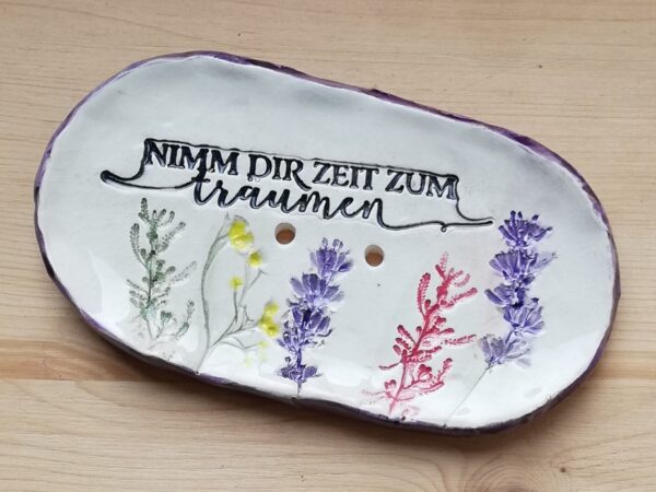 Seifenschale "Kräuter" oval