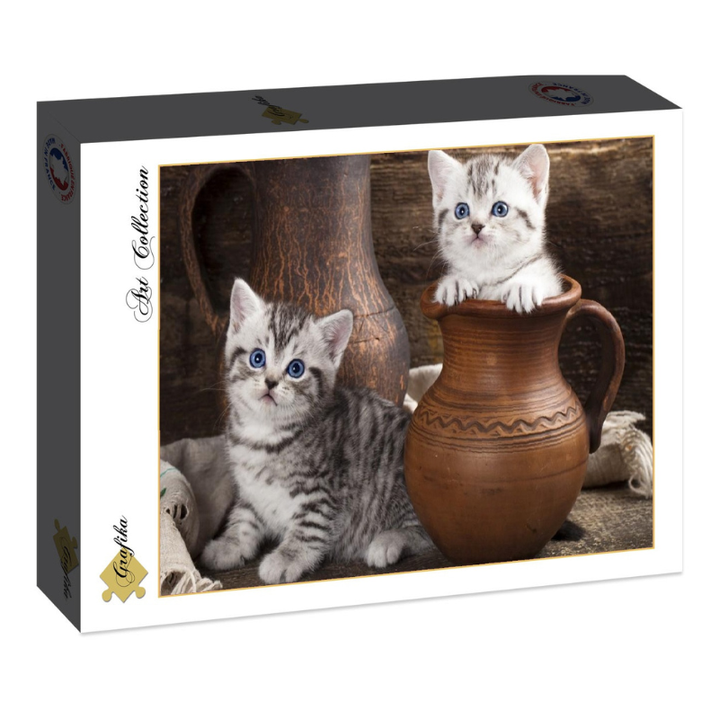 Kätzchen im Topf – 1500 Teile Puzzle