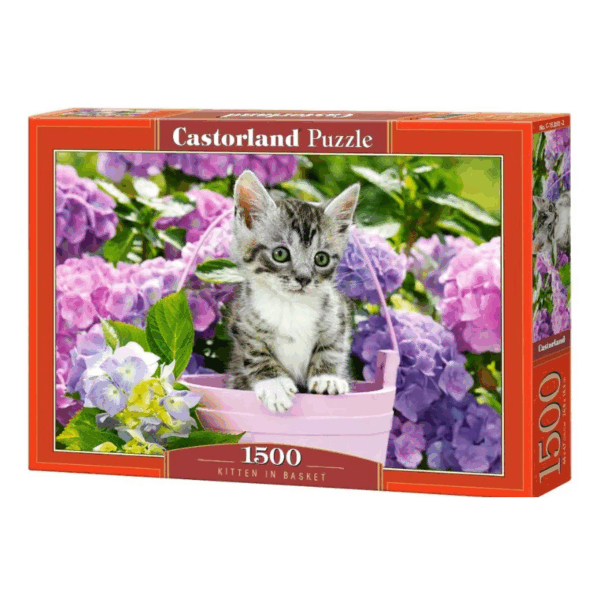 Kitten in Basket - 1500 Teile Puzzle – Bild 2