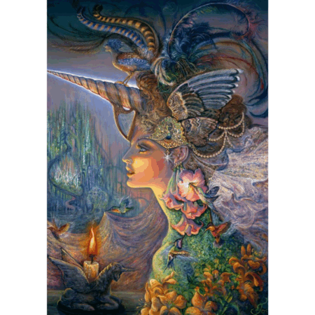 Lady Unicorn - 2000 Teile Puzzle