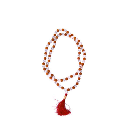 Bergkristall-Rudraksha Mala