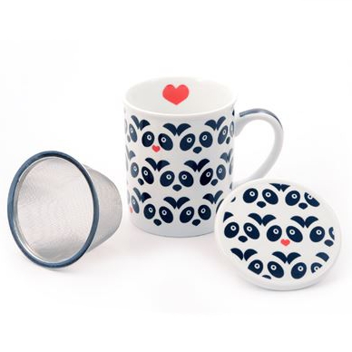 Kräuterteetasse Panda inkl. Sieb