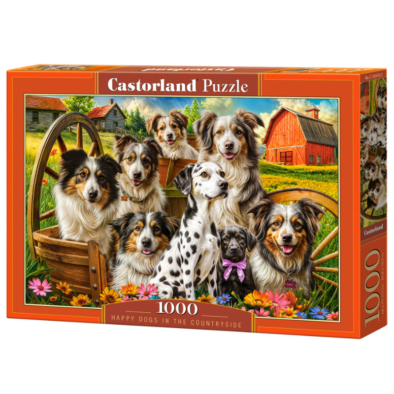 Happy Dogs In The Countryside – 1000 Teile Puzzle