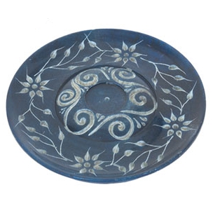 Runder Räucherhalter blau