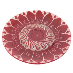 Runder Räucherhalter rot