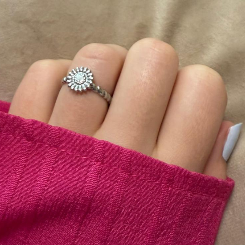 Gänseblümchen silber – Edelstahl-Ring