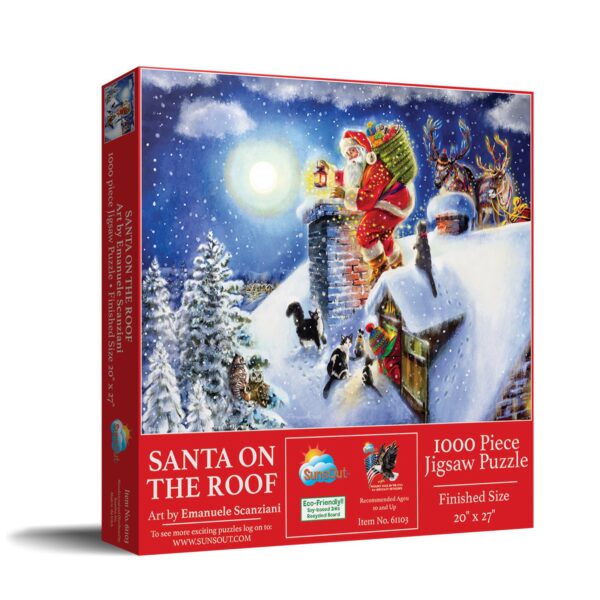 Santa on the Roof - 1000 Teile Puzzle – Bild 2