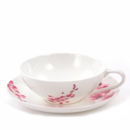 Tee-Tasse Orchidee mit Untertasse
