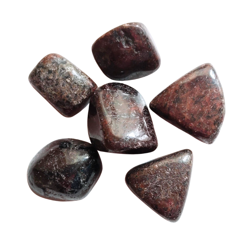 Granat Almandin braun Trommelstein