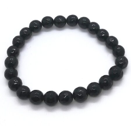 Turmalin schwarz facettiertes Armband